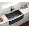 Ruvati 30" Apron-Front Farmhouse Kitchen SinkGunmetal Black Matte SS Sgl Bowl RVH9660BL - alternate 8